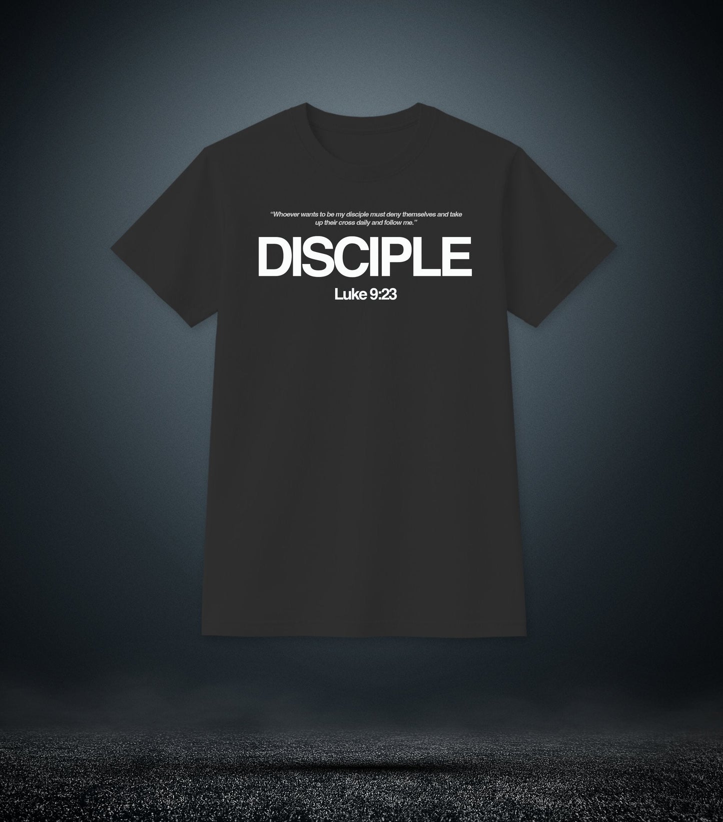 Luke 9:23 - Disciple Christian T - Shirt (Mens Black)