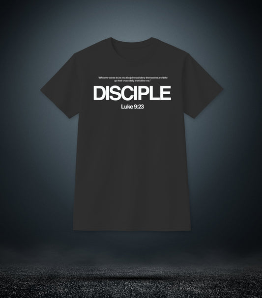 Luke 9:23 - Disciple Christian T - Shirt (Mens Black)
